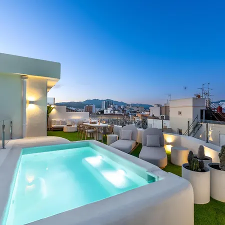 Atico 360º Con Piscina Апартаменты Малага